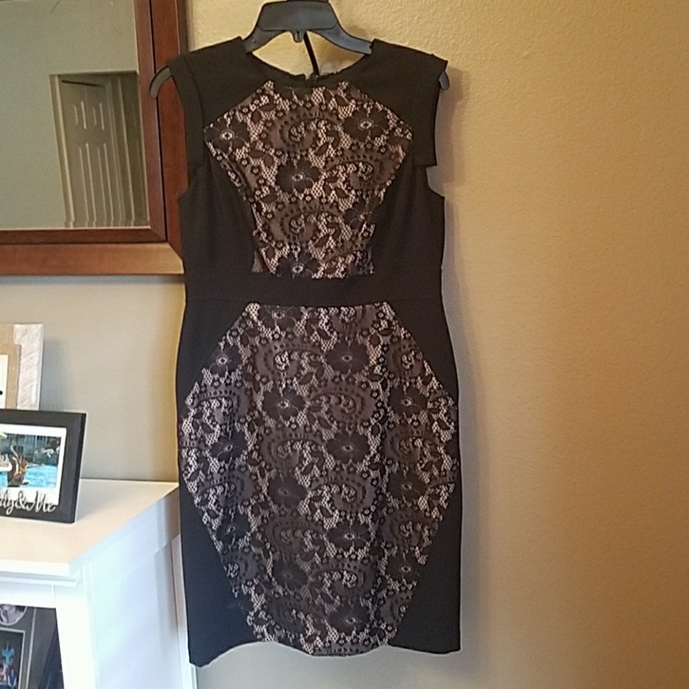 Black and Tan lace dress